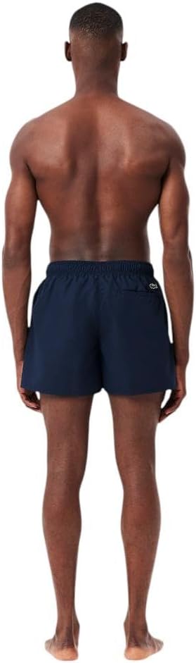 Мужские шорты для плавания Lacoste Core Collection длиной до середины бедра с фирменным логотипом, Navy Blue — фото 4
