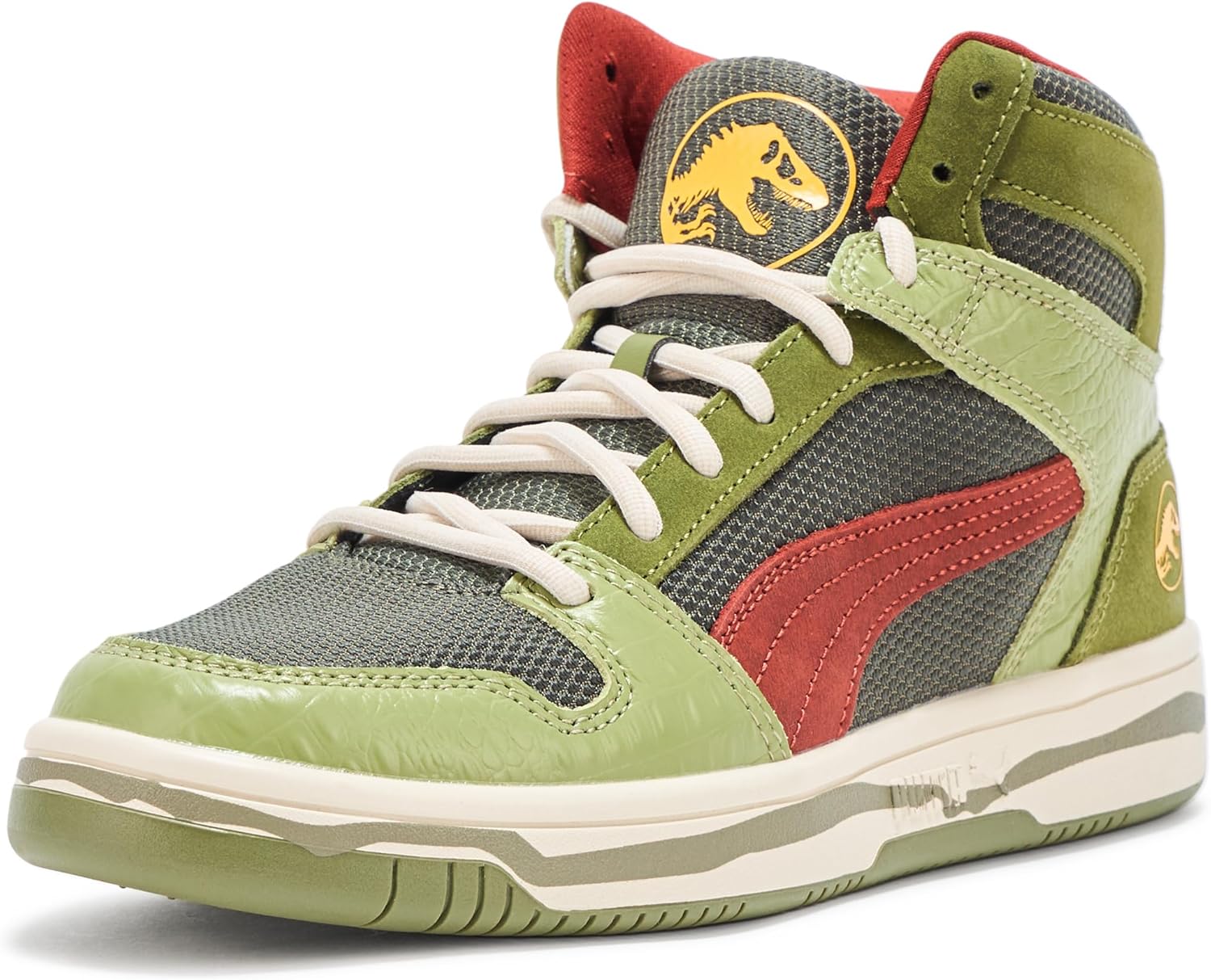 

Мужские кроссовки Puma Rebound Layup Mid Jurassic World, зеленый/желтый