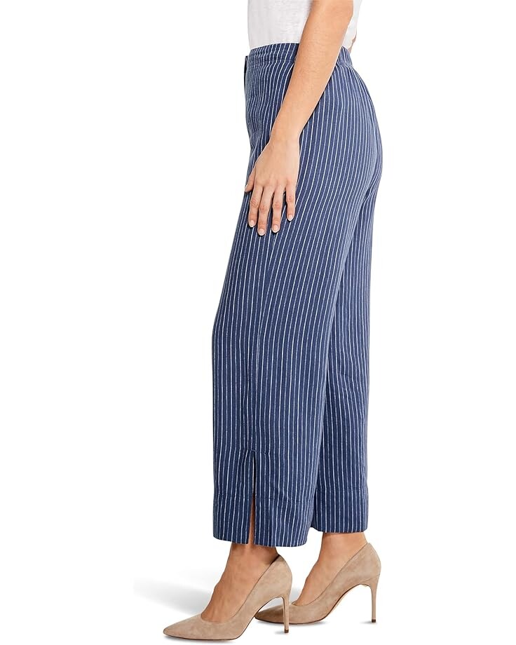 

Брюки NIC+ZOE Petite Central Park Wide Leg Ankle Pants, синий мульти