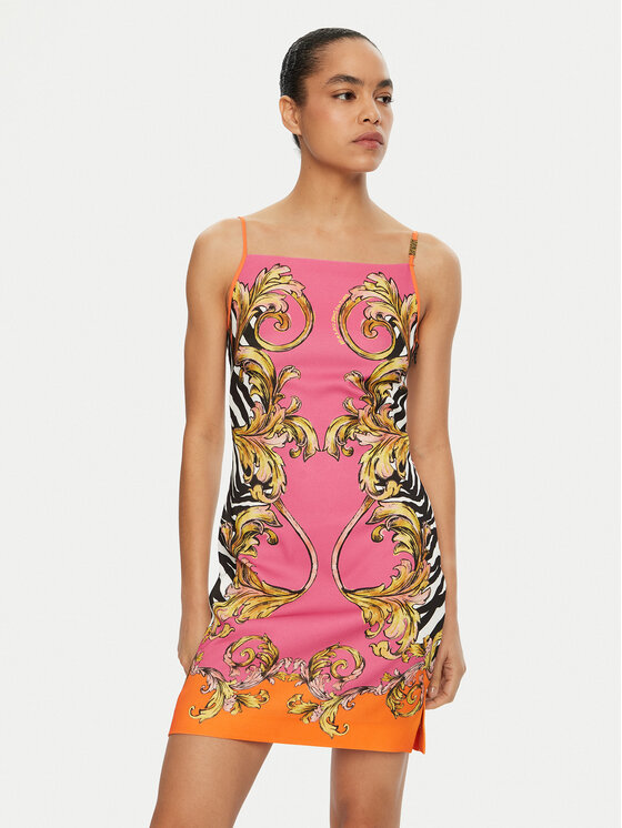 

Летнее платье стандартный крой 78HAO9P7 NS651 Versace Jeans Couture, розовый