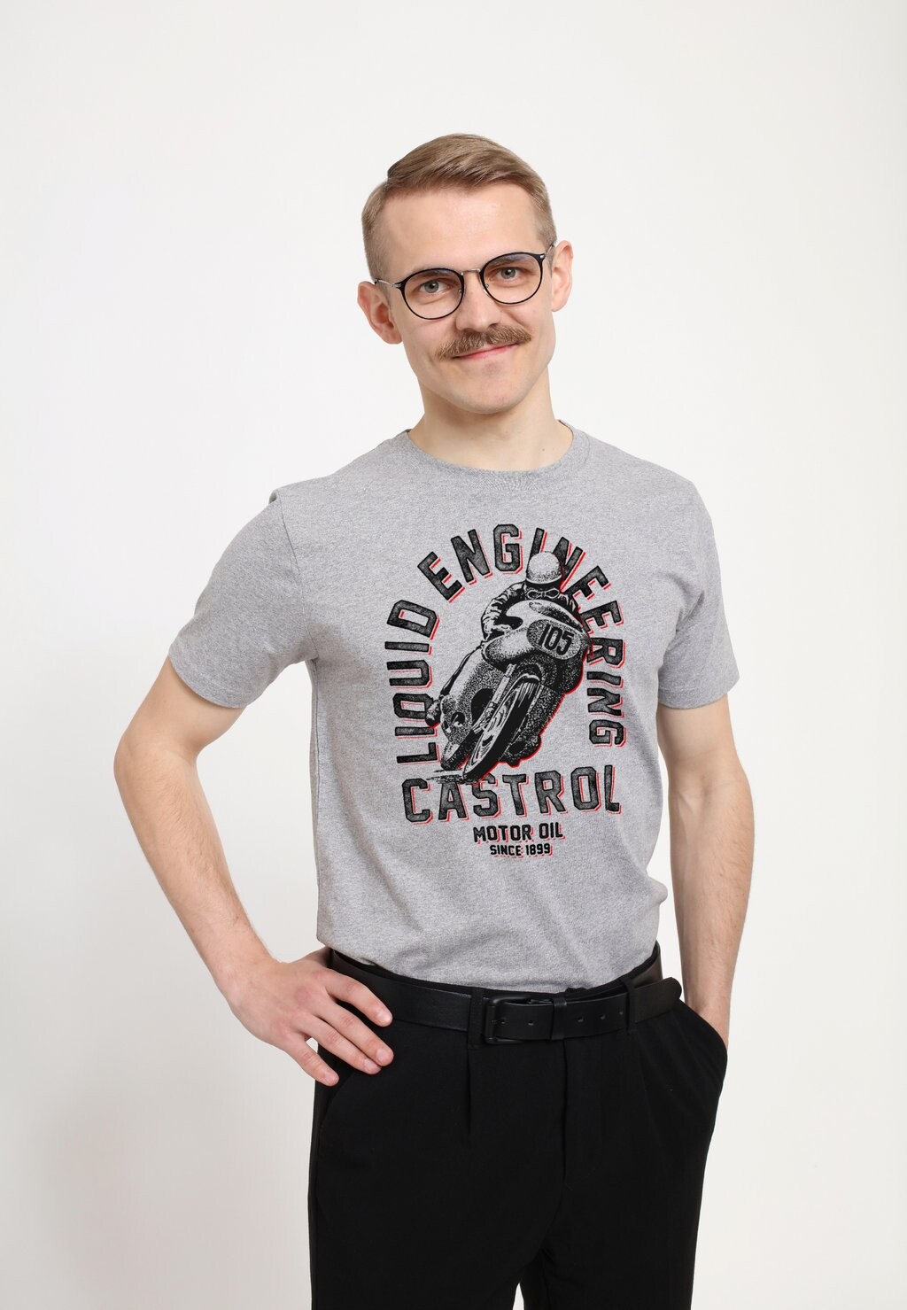 

Футболка с принтом RETRO MOTORBIKE Henry Tiger, серый