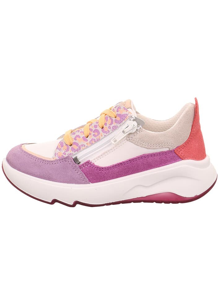 

Кроссовки на шнуровке superfit Leder-Sneakers, цвет Lila/Weiß/Orange