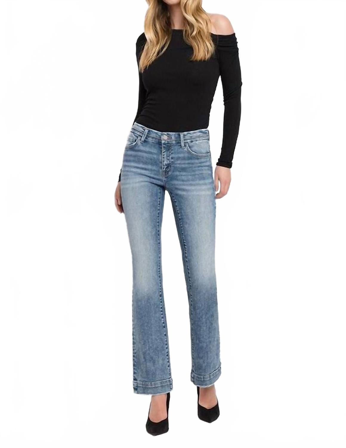 

VERVET BY FLYING MONKEY Джинсы Brittany Mid Rise Bootcut синего цвета