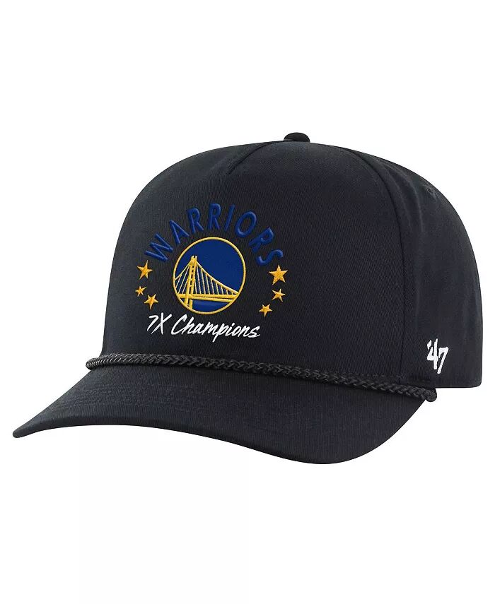 

Мужская черная регулируемая кепка Golden State Warriors Champs Global Star Hitch '47 Brand, черный