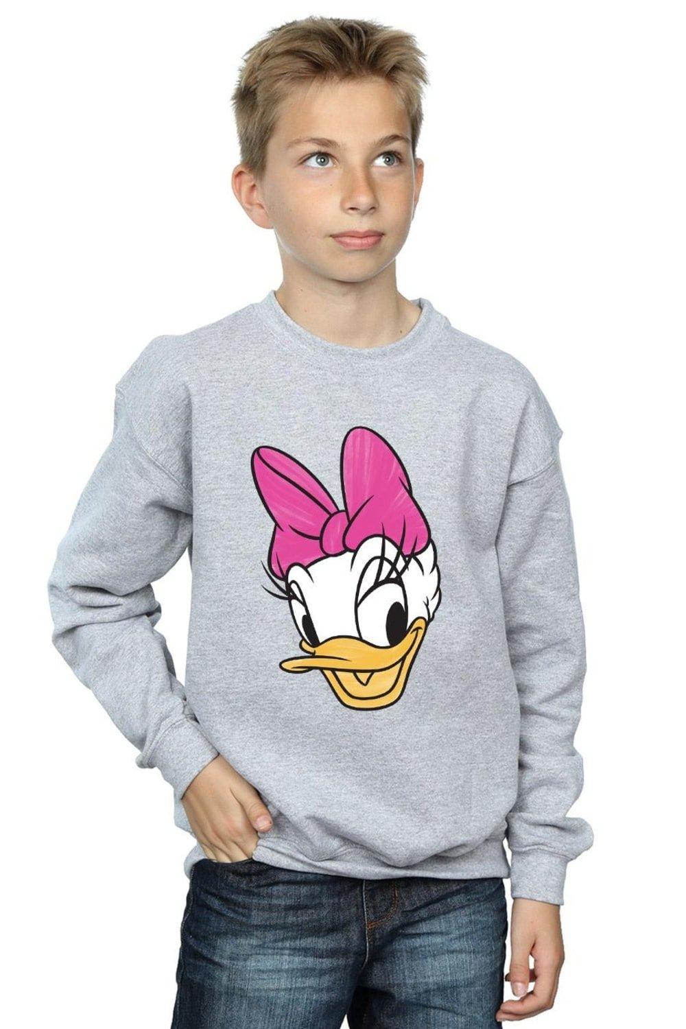 

Толстовка с рисунком Daisy Duck Head Disney, серый