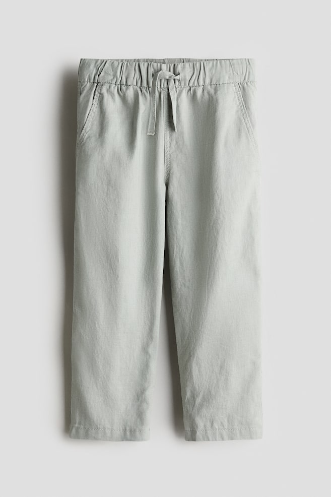 

Льняные брюки H&M, зеленый