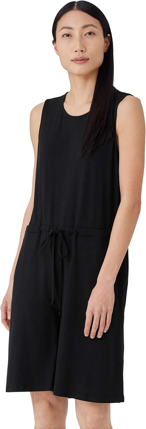

Комбинезон Eileen Fisher Crew Neck Short Jumpsuit in Fine Jersey, черный
