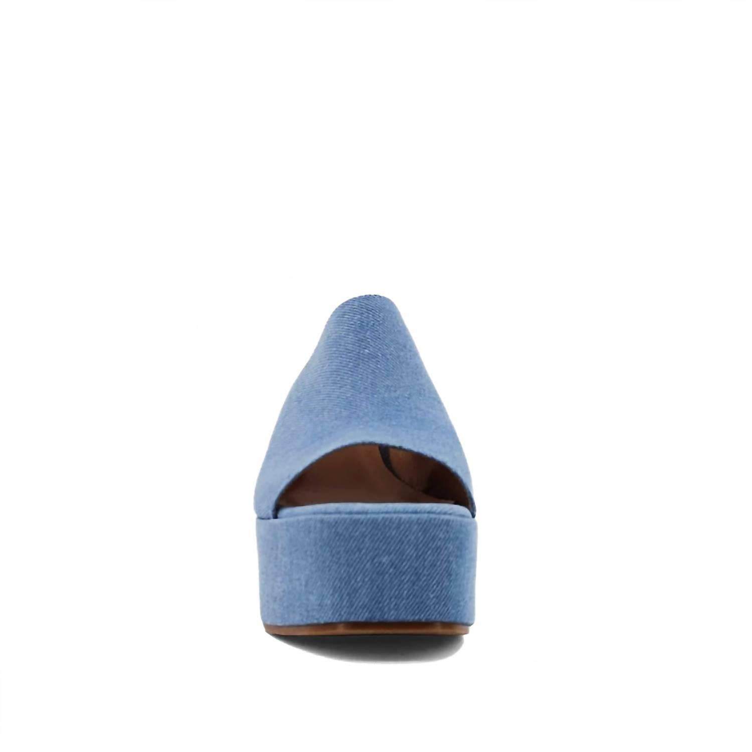 Женские джинсовые босоножки Ilaria на платформе в синем цвете SHU SHOP — фото 3