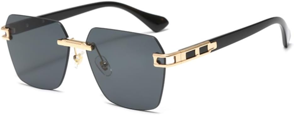 

Классические безободковые солнцезащитные очки 2027 года. Стильные винтажные металлические солнцезащитные очки для мужчин и женщин, защита от УФ-излучения UV400 MTZJH, 04