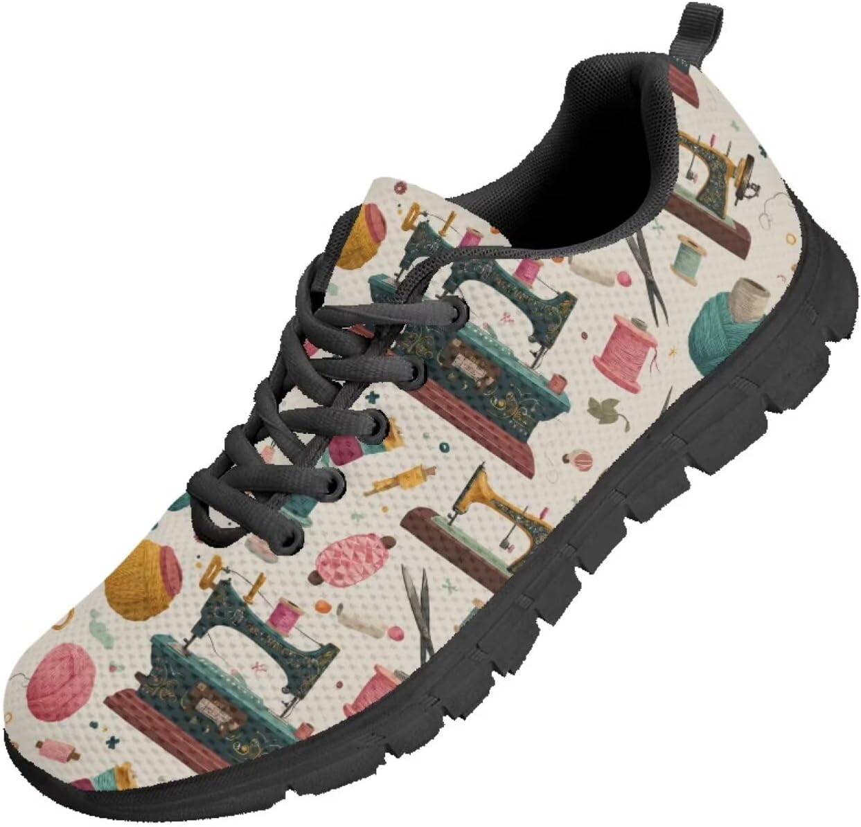 

Мужские кроссовки Funnydude Funny Print для бега, весенние легкие кроссовки, удобные для тренировок, Cartoon Sewing Machine