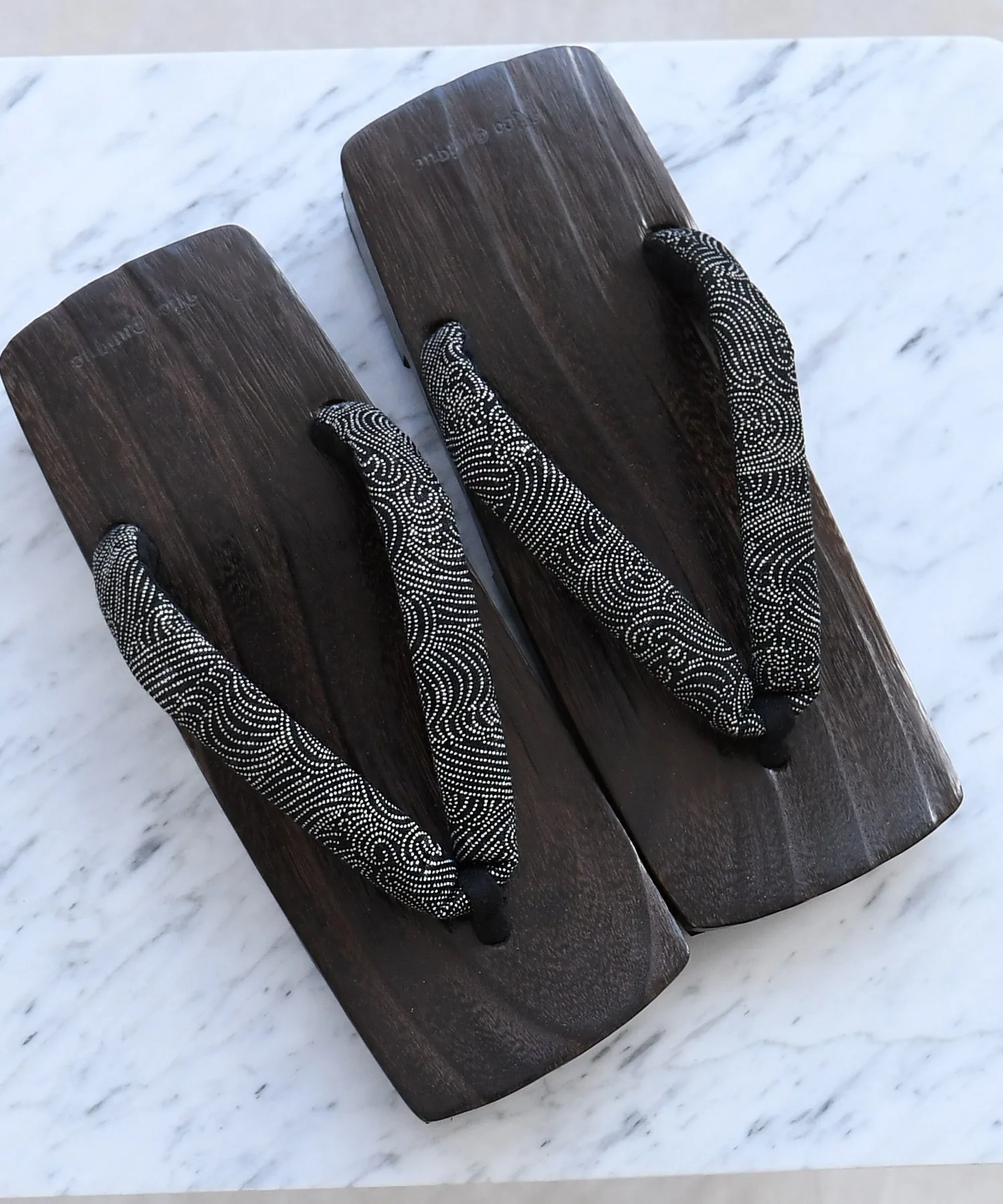 Сандалии Nico Antique Premium Paulownia, узор Seigaiha, мужские, размер L, укон-яки Nico@Ntique, Dark brown — фото 2