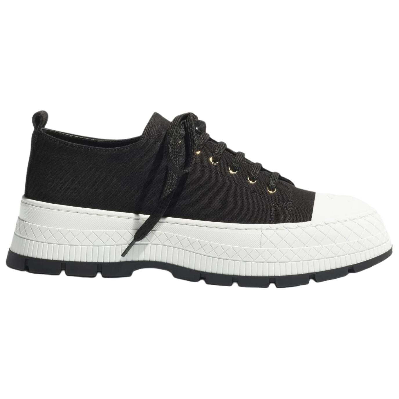 CHANEL 26P низкие кеды Canvas Women's Black — фото 3
