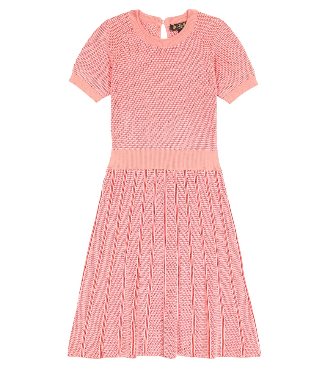 

Жаккардовое платье Lollipop из смесового хлопка Loro Piana, красный