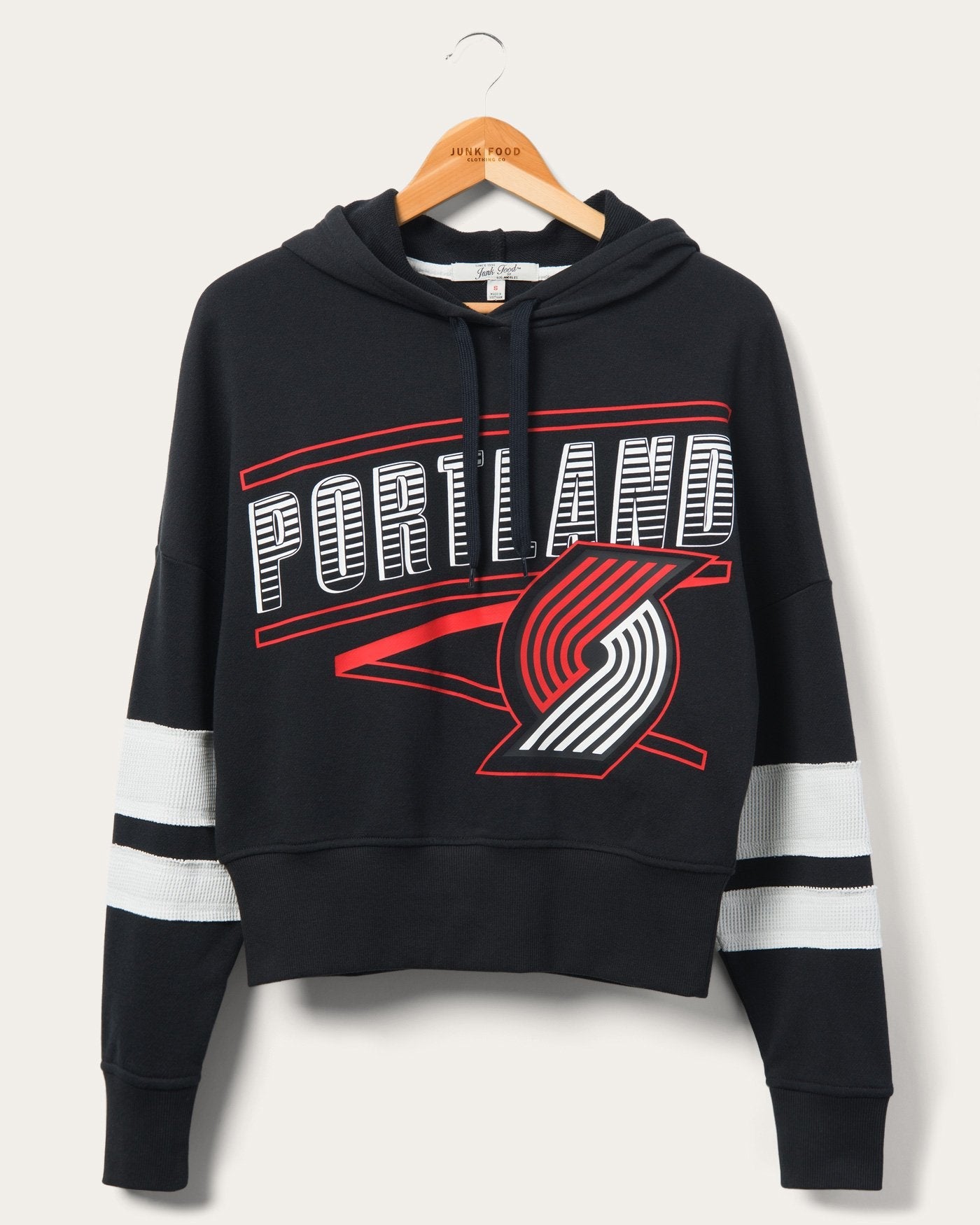 

Женская полосатая флисовая толстовка Trailblazers Overtime Junk Food Clothing, черный
