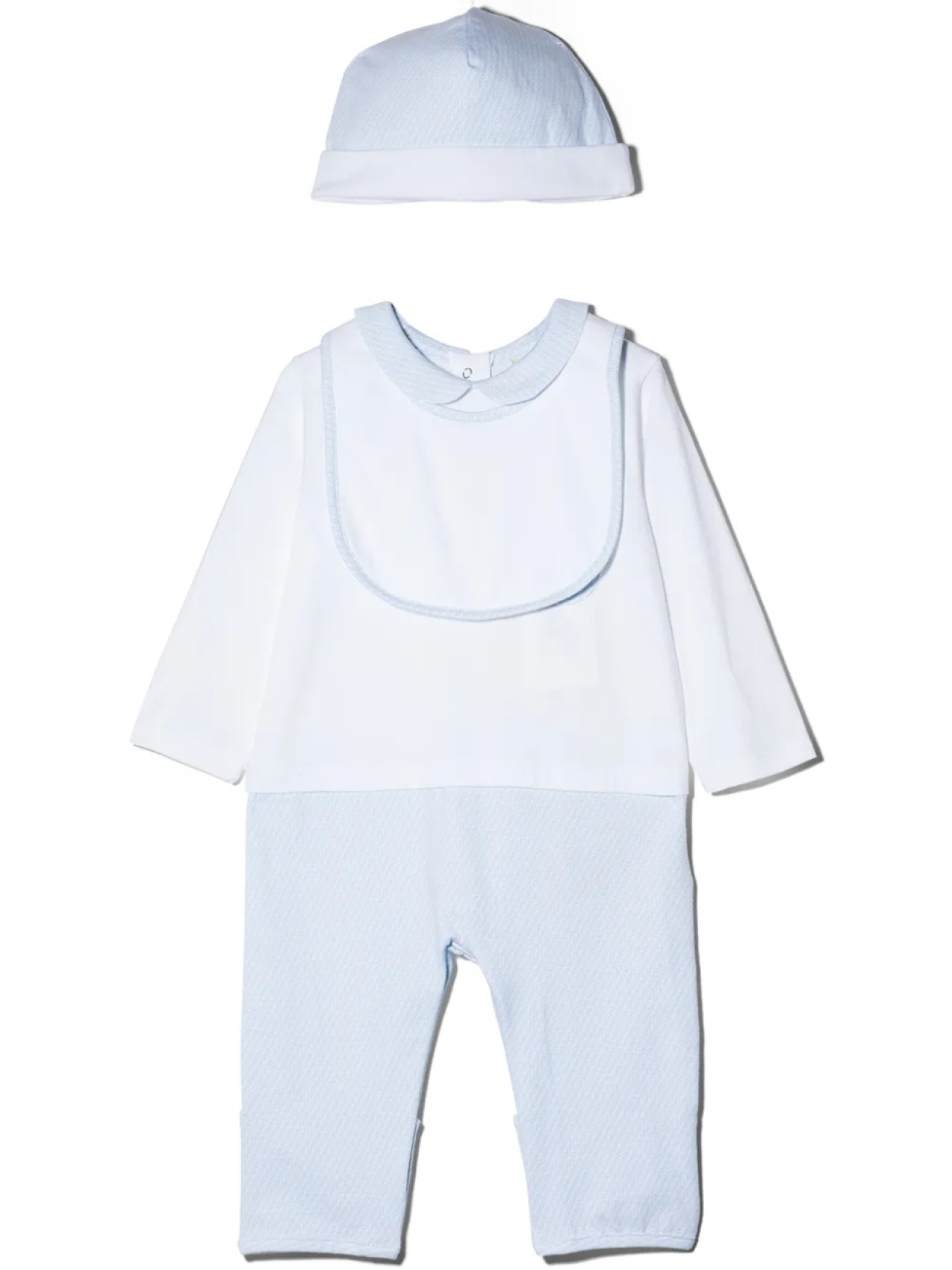 

Комплект из комбинезона, шапки и нагрудника Fendi Kids, синий