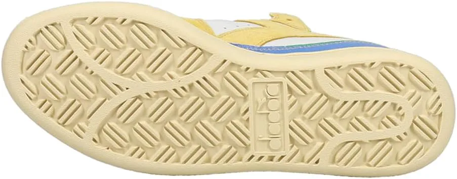 Мужские кроссовки Diadora Mi Basket Row Cut Denver 55 перфорированные на шнуровке, повседневные - желтые, желтый