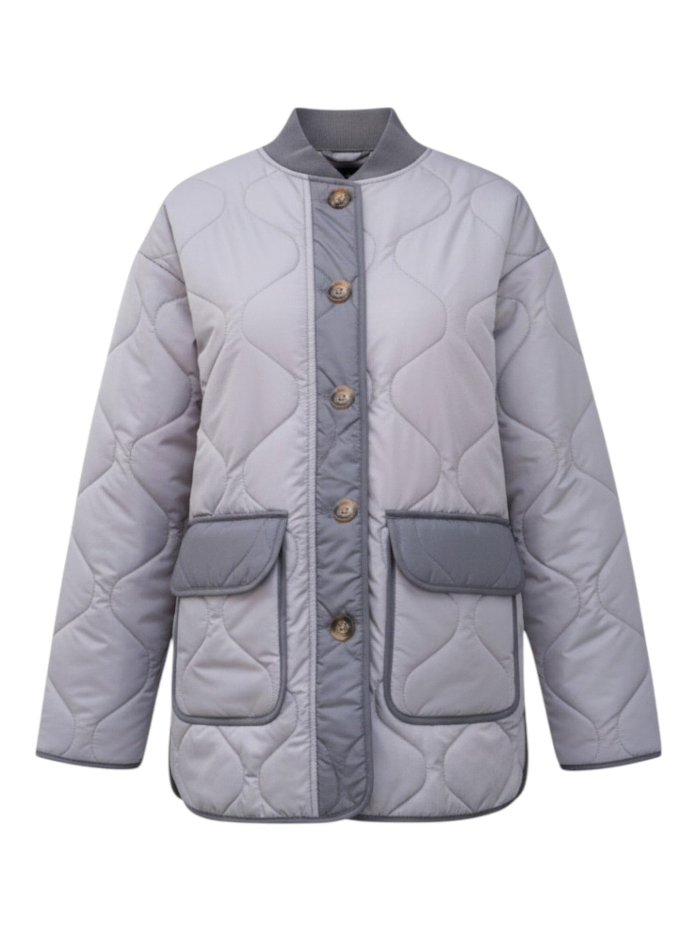 

TEESHOPPEN Куртка для межсезонья в сером цвете