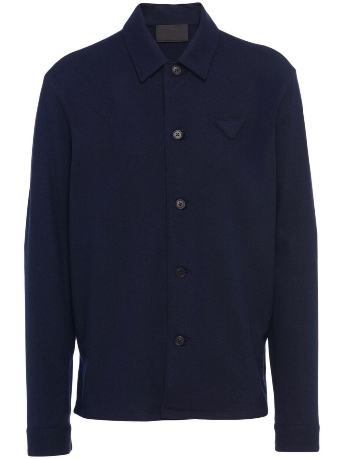 

Prada рубашка с нашивкой-логотипом, синий