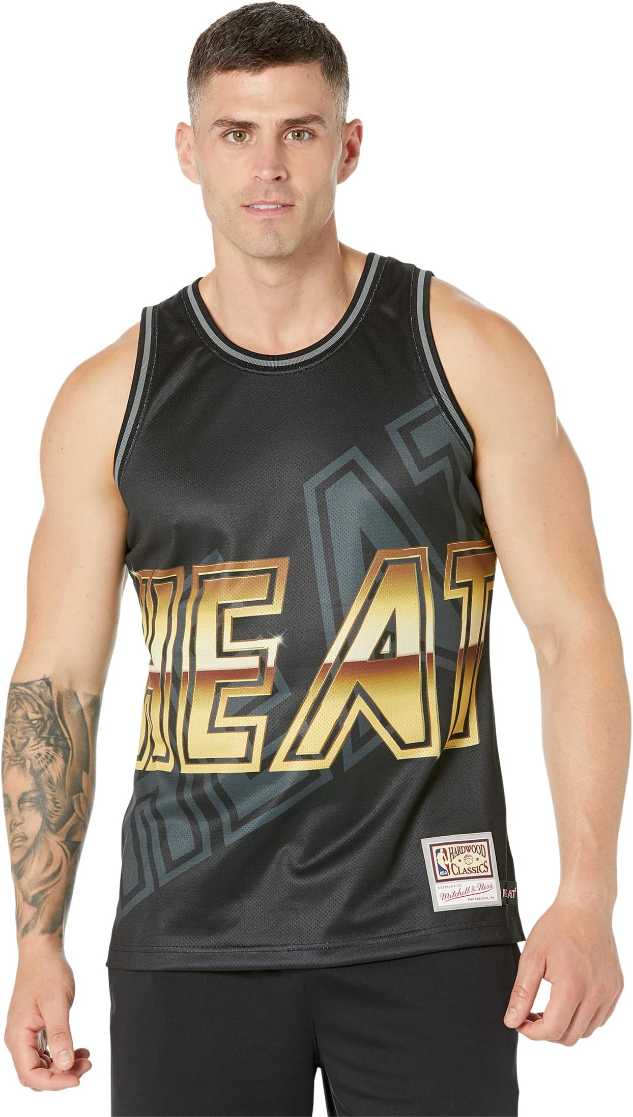 

Майка Mitchell & Ness NBA Big Face 4.0 Fashion Tank Heat, черный