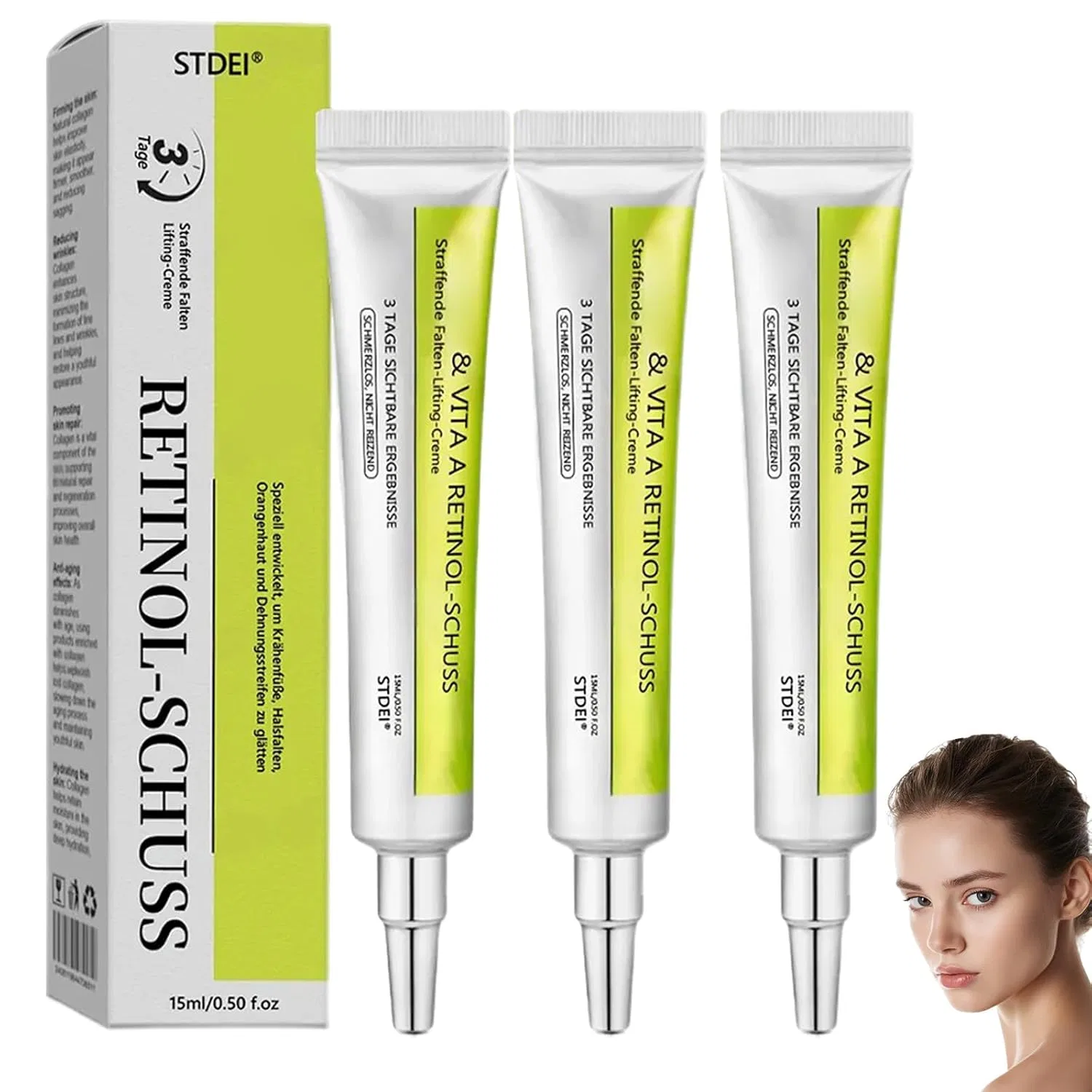 Крем для лица с ретинолом «VITA-A Retinol Shot» от STDEI Hjjh, 3 Items