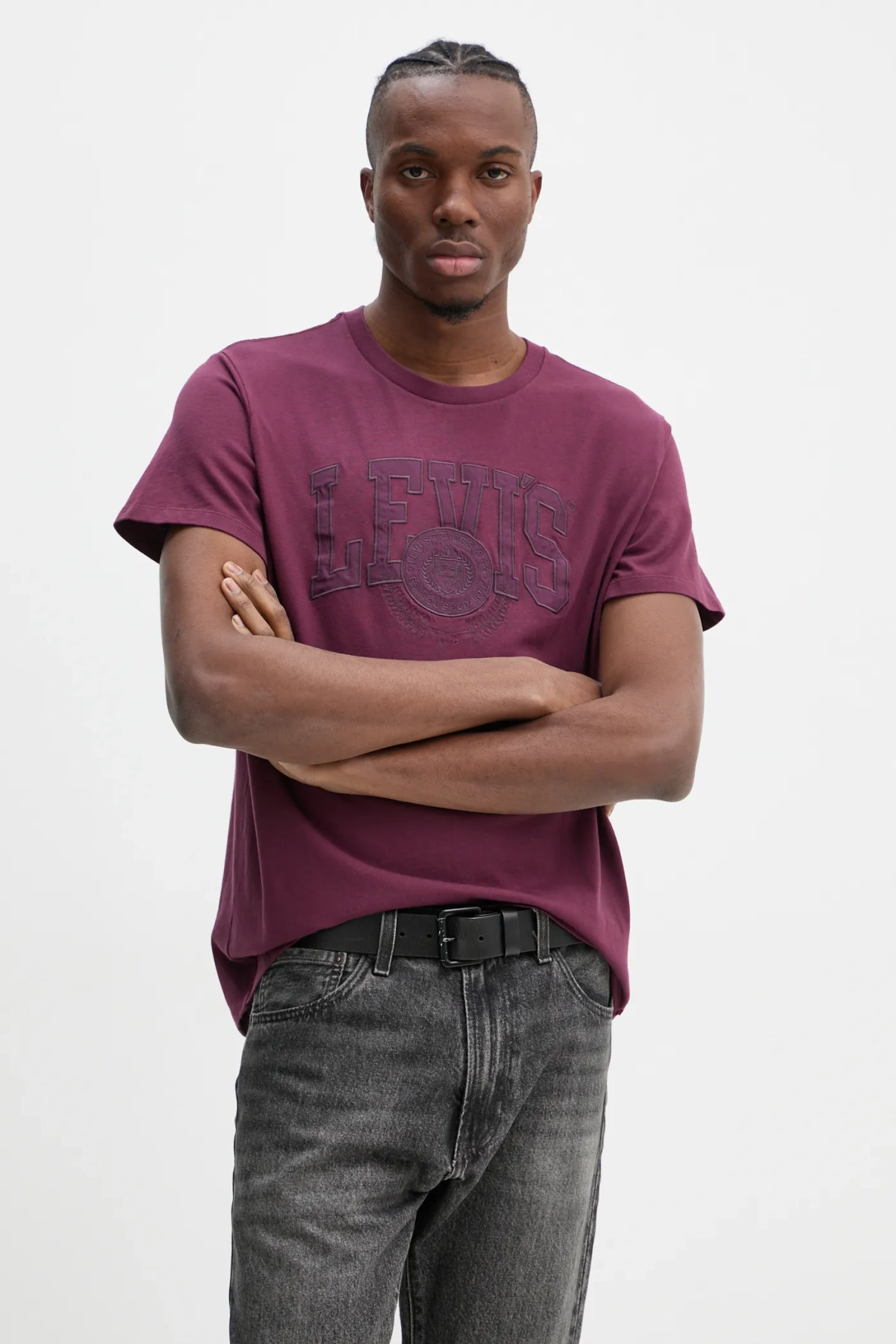

Хлопковая футболка Levi's, гранатовый