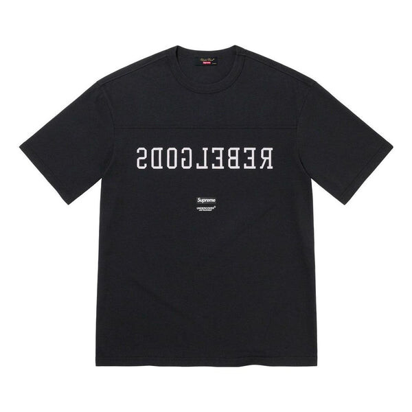 

Футболка x undercover football t-shirt 'black/white' Supreme, черный