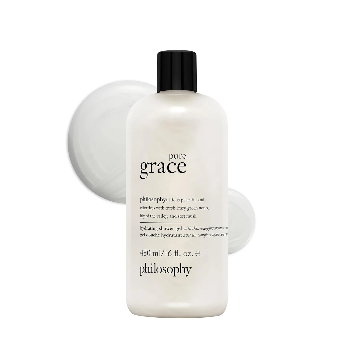 Увлажняющий гель для душа Philosophy Pure Grace - эффективно очищает, успокаивает и смягчает сухую кожу - веганская формула, не тестируется на животных., White