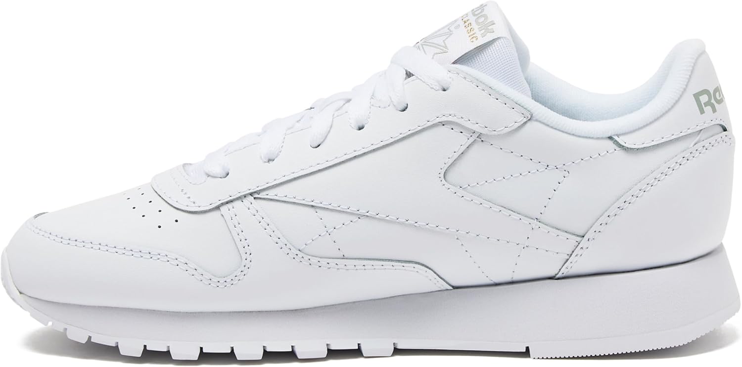 Кроссовки Reebok Classic Leather для мужчин, белый/серый — фото 4