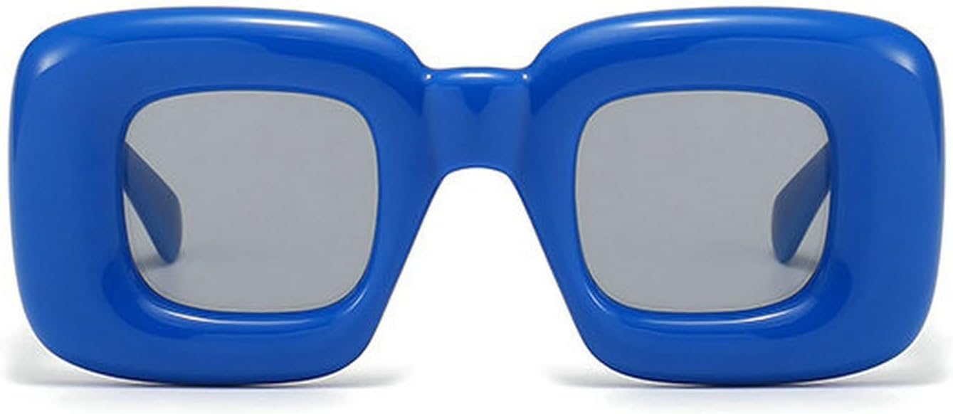 

Солнцезащитные очки COTIA Retro Square Candy Color для женщин, модные в стиле панк и хип-хоп, прямоугольные, с защитой от УФ-излучения UV400, для мужчин, уникальные, Blue