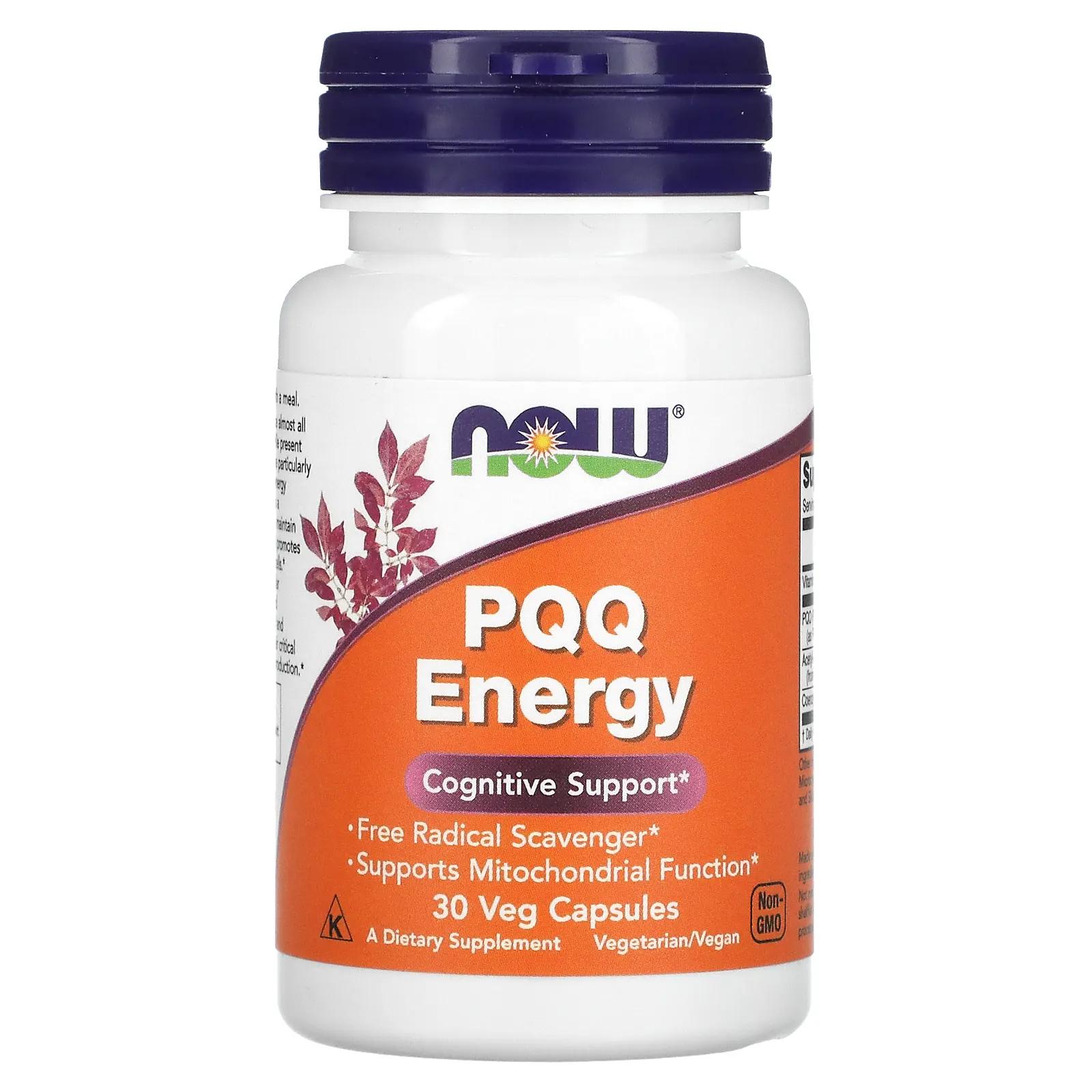 

Now Foods PQQ Energy 30 вегетарианских капсул