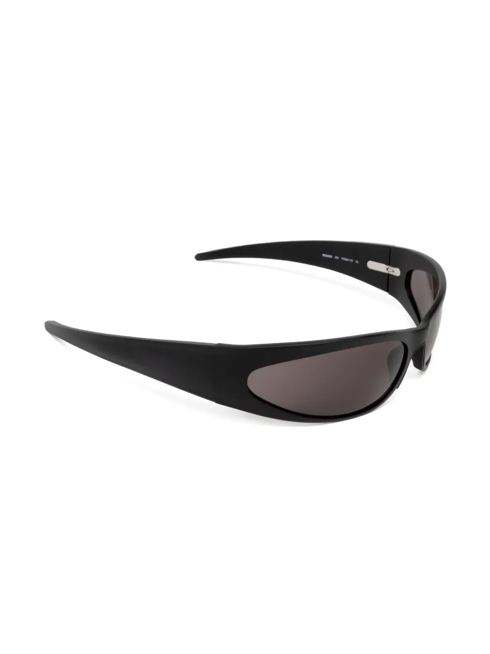 Солнцезащитные очки Reverse XP Wrap в овальной оправе Balenciaga Eyewear, черный — фото 2