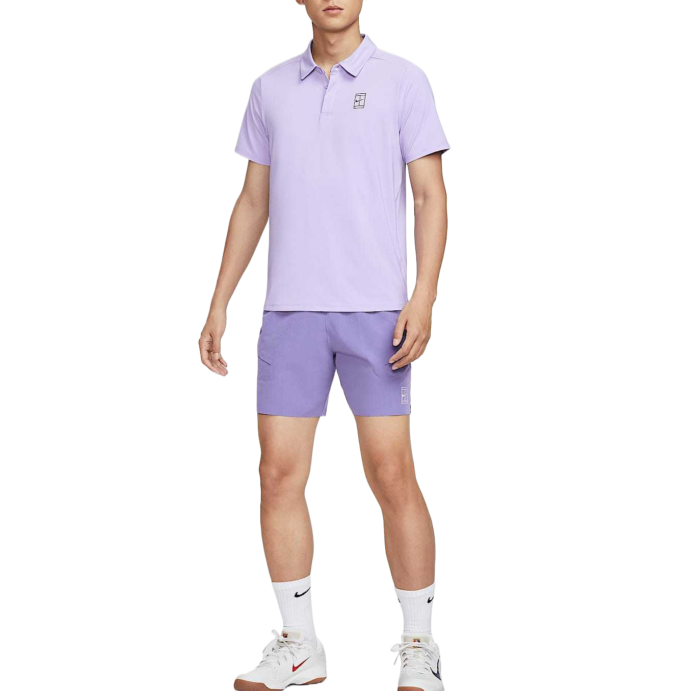 Мужская теннисная поло Court Advantage Dri FIT Nike, мягкий фиолетовый — фото 4