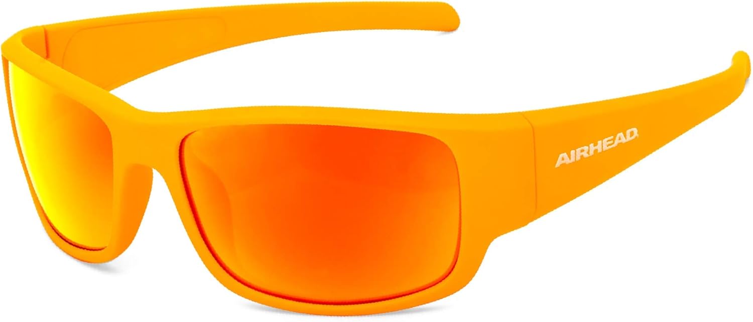 

Спортивные солнцезащитные очки Airhead Sport Floating | Легкая спортивная оправа с поляризованными линзами, блокирующими УФ-лучи и обладающими антибликовым покрытием, Orange