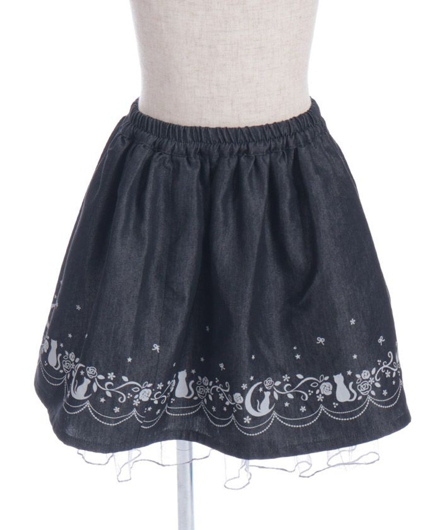 Двусторонняя юбка из тюля «Кошачий» Axes femme kids, Black
