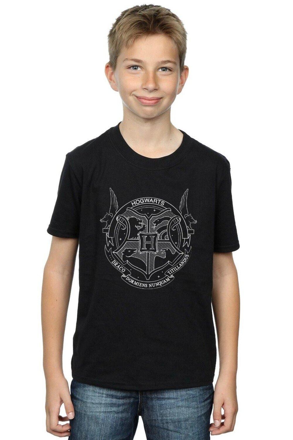 

Футболка с печатью Хогвартса Harry Potter, черный