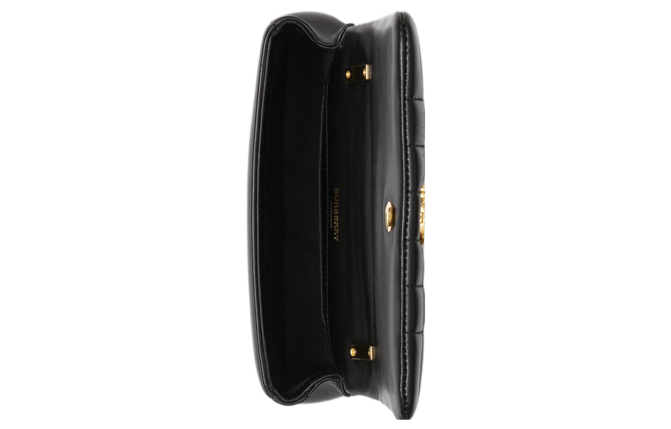 Сумка Burberry Lola Mini из стеганой кожи, черная — фото 4