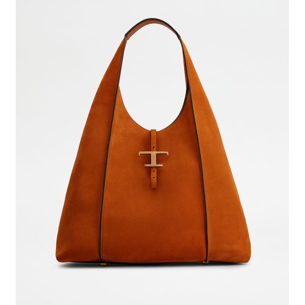 

Сумка-хобо Timeless из замши, большая TOD's, оранжевый