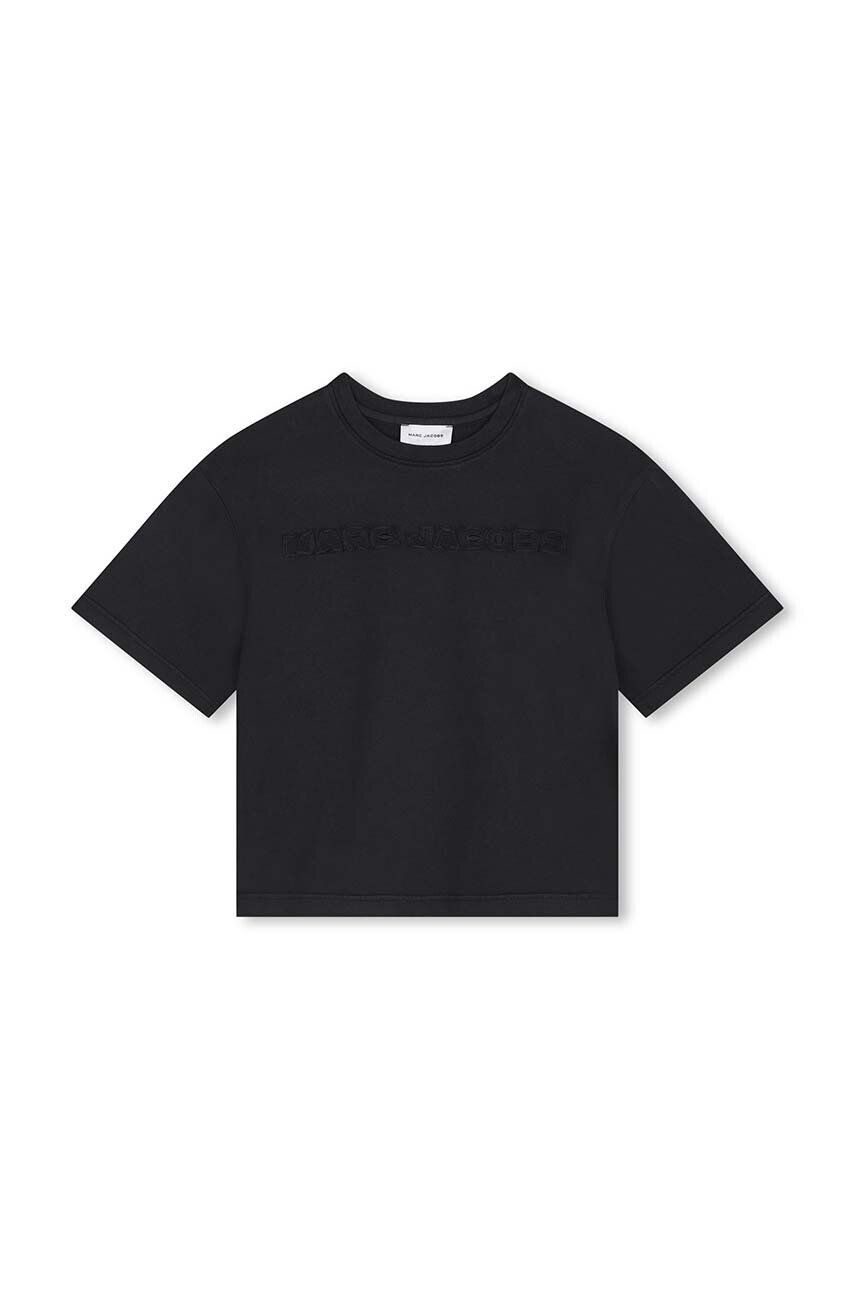 

Детская хлопковая футболка Marc Jacobs, черный