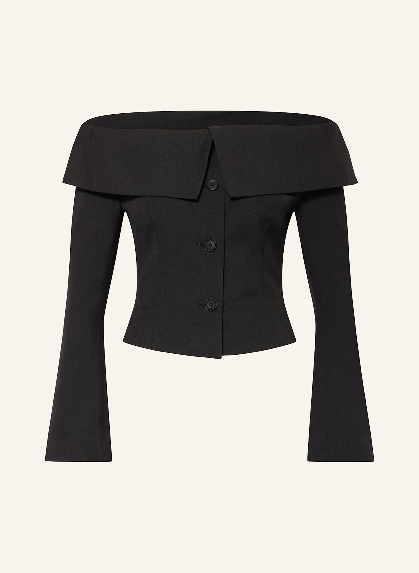 

Блузка с открытыми плечами Gina Tricot, черный