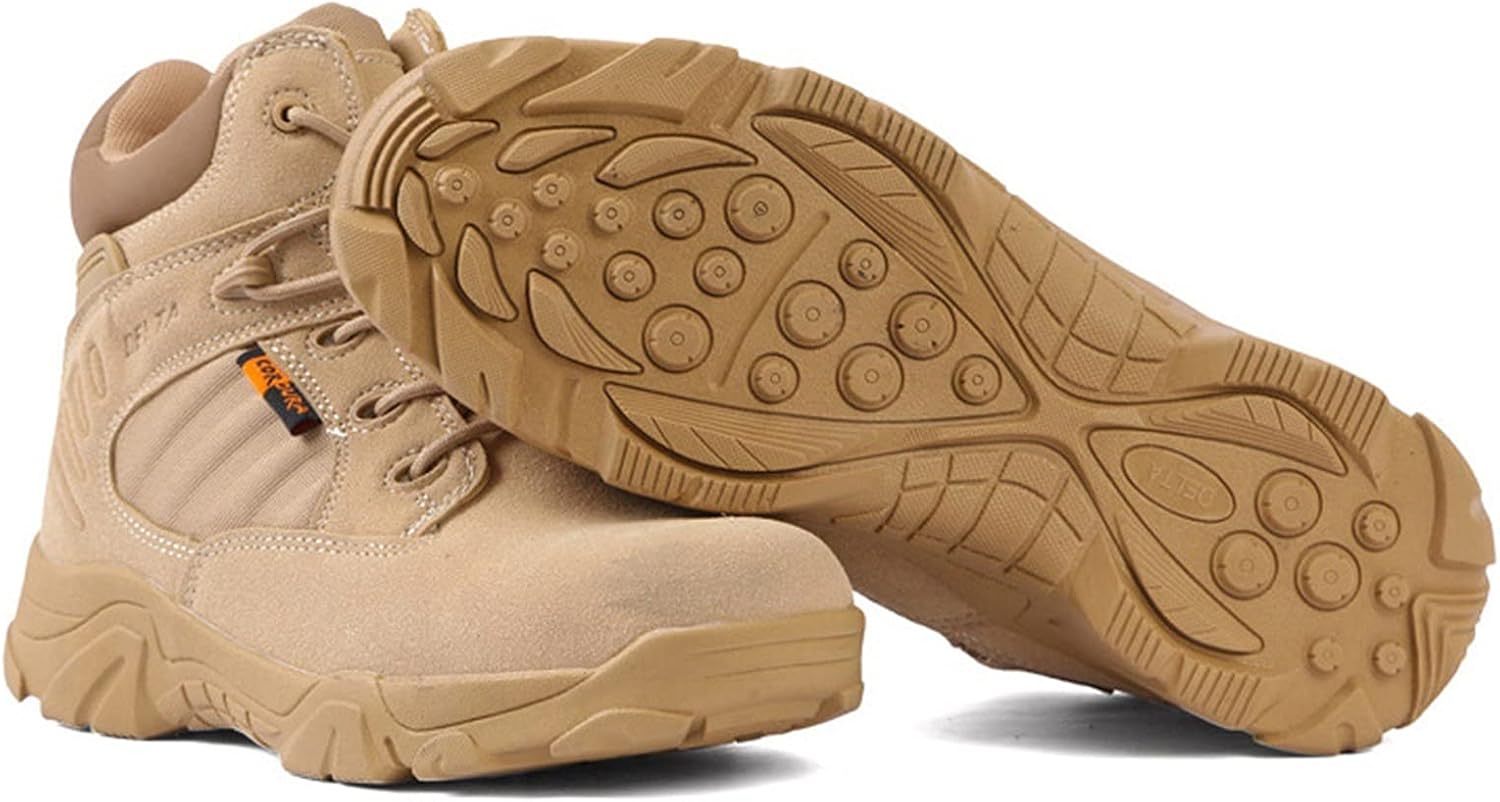 

Высокие туристические ботинки, мужские армейские ботинки, тактические военные ботинки для улицы, дышащие, удобные и прочные шнурованные ботинки для походов, для треккинга, охоты, работы и прогулок Rishengchang, 40 EUR Sand