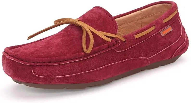 Лоферы мужские Round Toe PU Leather Red PUGHGAETZF