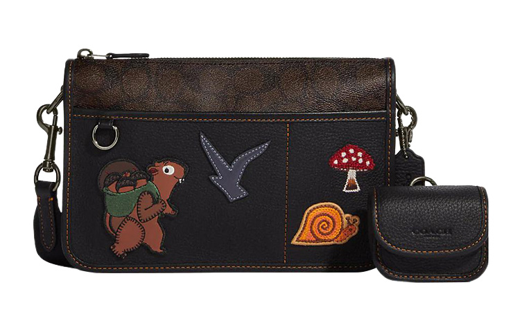 

Комплект Heritage Cow Leather Detail Combo Set Medium мужской mahogany COACH