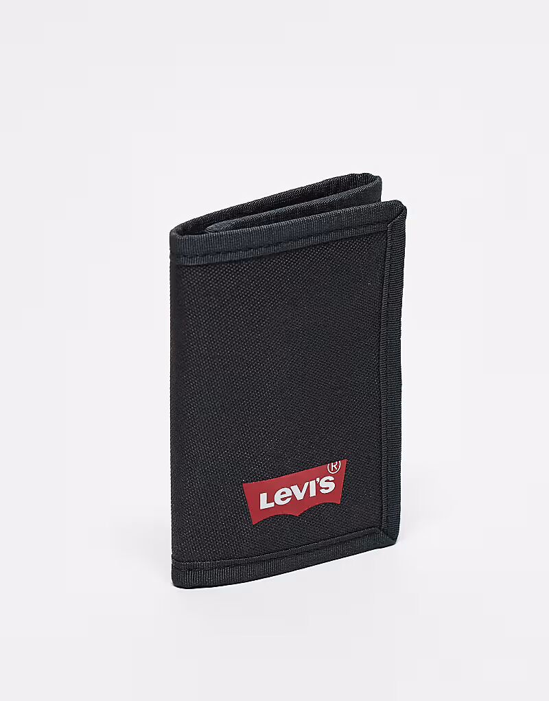 

Levi's - Кошелек черного цвета с красным логотипом летучей мыши