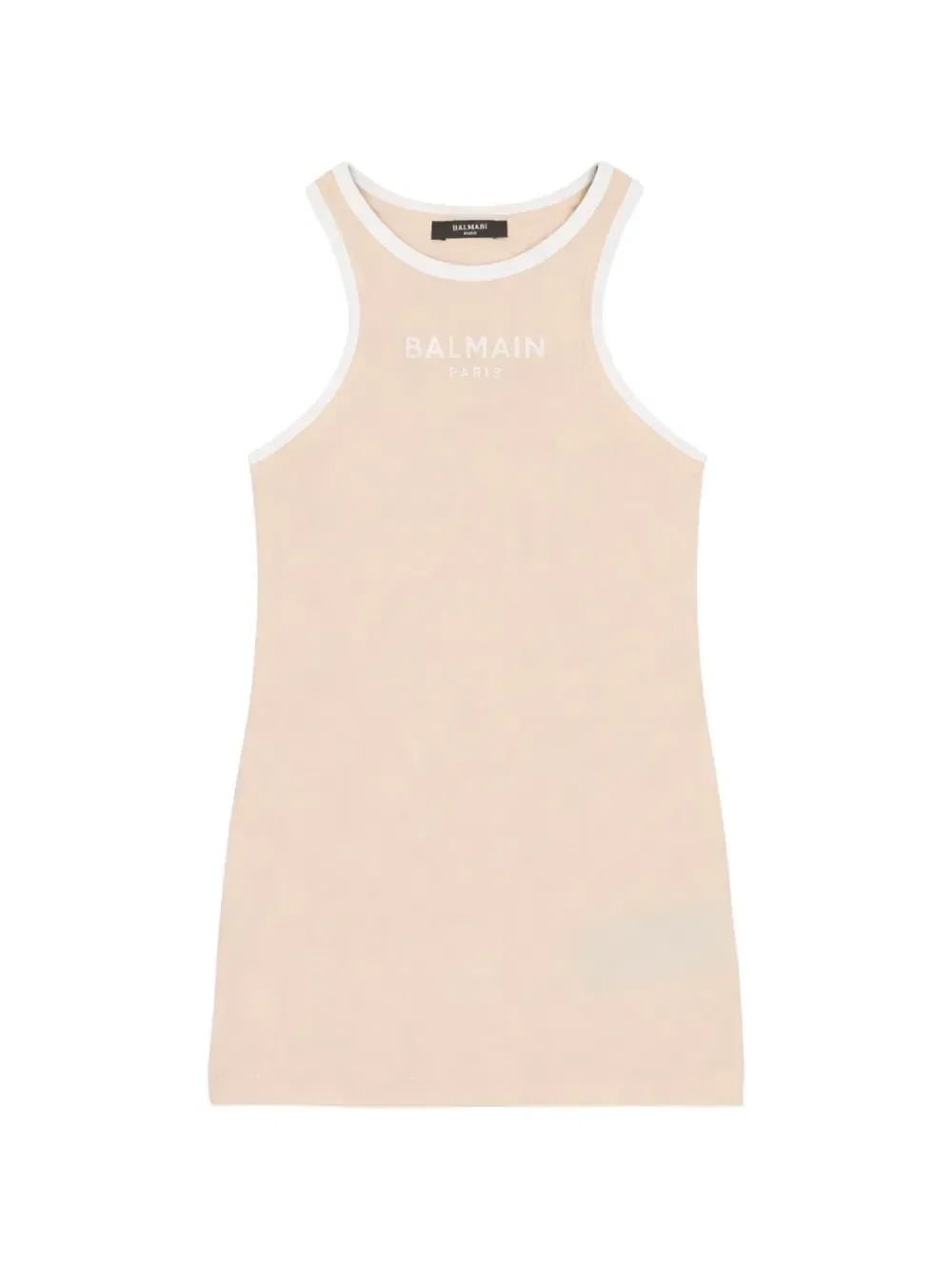Топ с логотипом Balmain Kids, бежевый