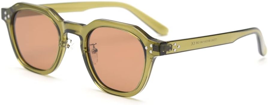 

Солнцезащитные очки Kachawoo TR90 с поляризацией для женщин и мужчин, квадратная многоугольная форма, ретро-винтаж, толстая оправа, роскошный дизайн, Olive Green Brown