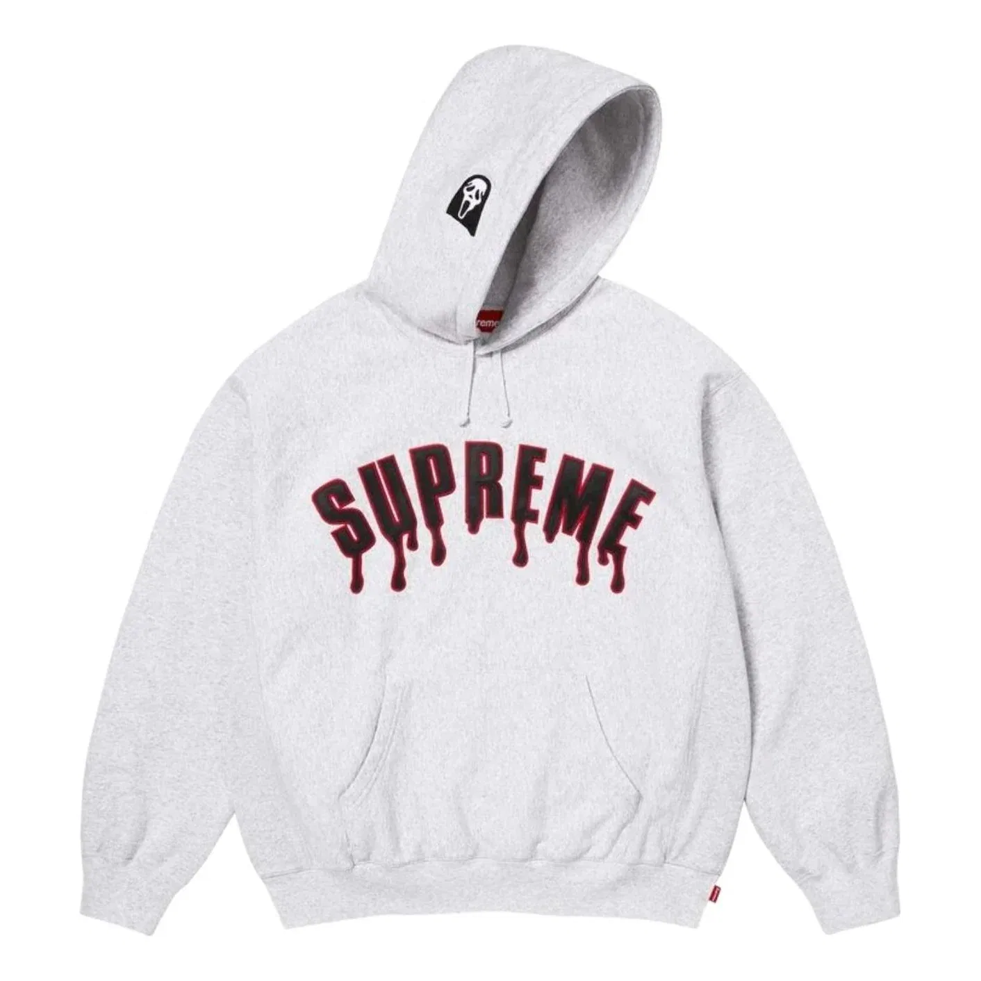 Толстовка Supreme x Ghostface SS26 Arc Hooded Sweatshirt 'Ash Grey' SUP-SS26-207-GRY, серый