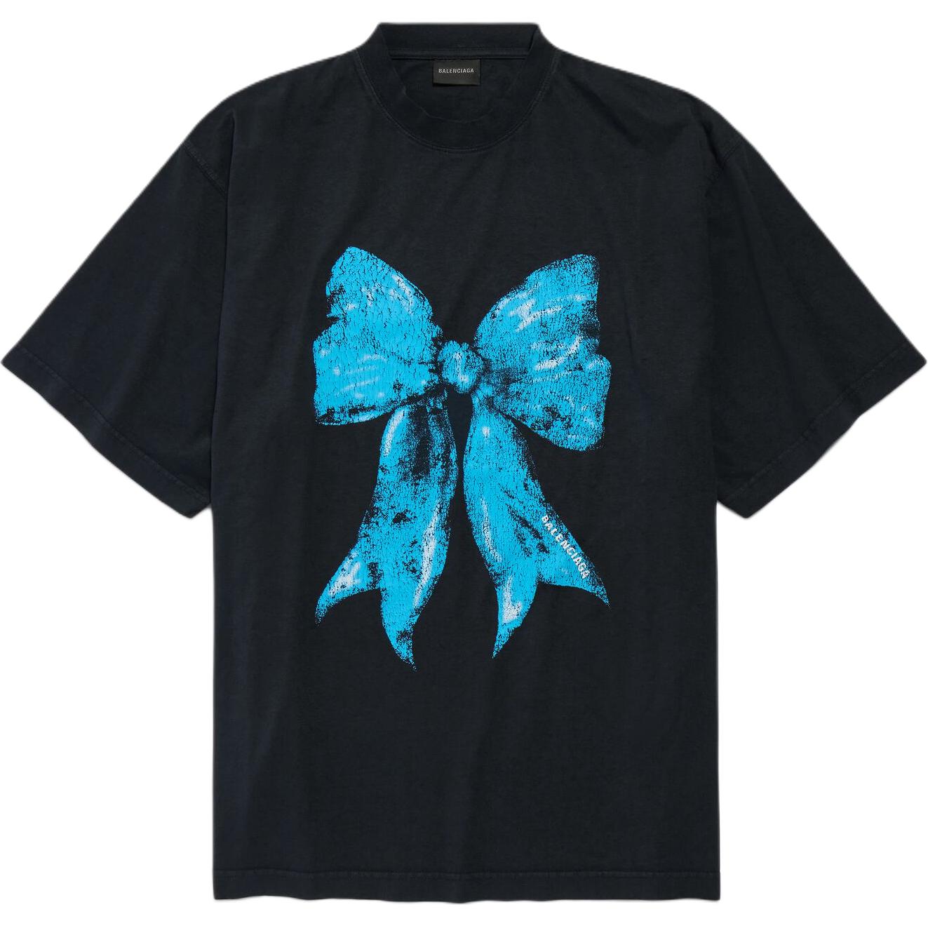 

Футболка с рукавом дроп-шолдер женская свободного кроя Balenciaga, черный