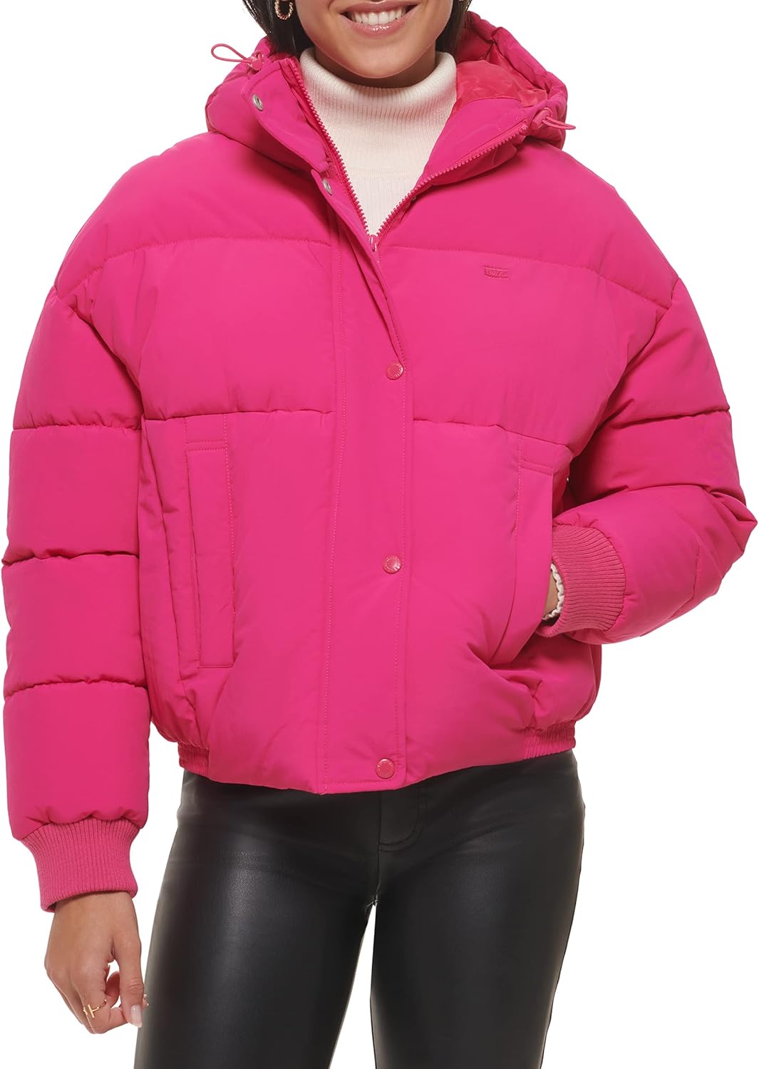 

Levi's Женская утепленная куртка с затяжкой на талии, Berry With Hood