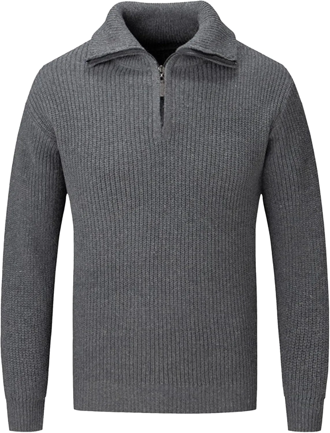 Мужской пуловер Slim Fit Quarter Zip легкий вязаный поло