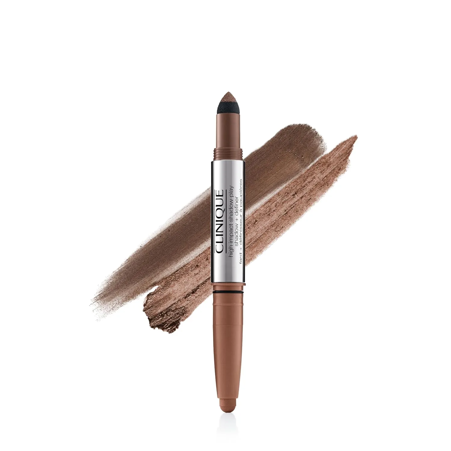 Clinique High Impact Shadow Play Тени + Подводка для глаз | Подводка + Тени для век | Не скатываются в складках века, водостойкие + Безопасны для чувствительной кожи вокруг глаз, 04 Double Latte